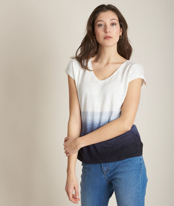 Ruban tie dye linen T-shirt | 1-2-3 Ruban tie dye linen T-shirt PhotoZ | 1-2-3