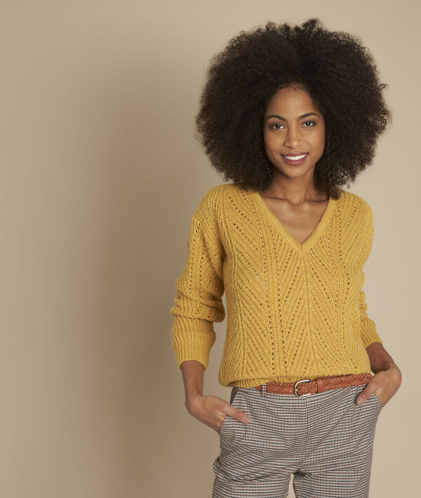 Fougasse amber openwork pullover | 1-2-3 Fougasse amber openwork pullover PhotoZ | 1-2-3