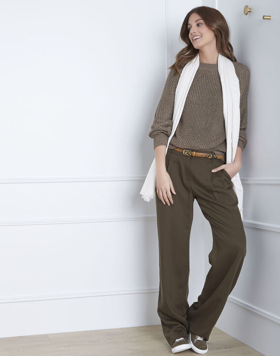Atlas khaki lurex jumper | 1-2-3 Atlas khaki lurex jumper PhotoZ | 1-2-3