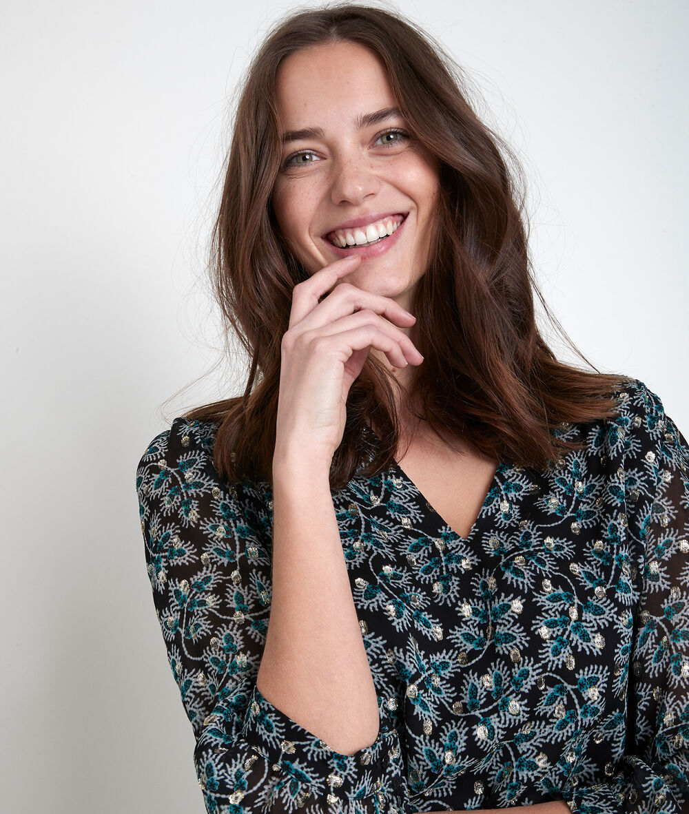 Elsou cypress printed blouse cypres.