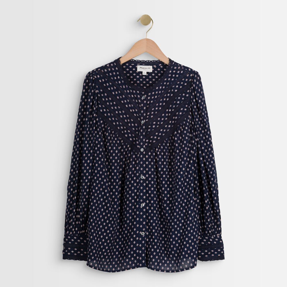 Tomy navy printed blouse marine.