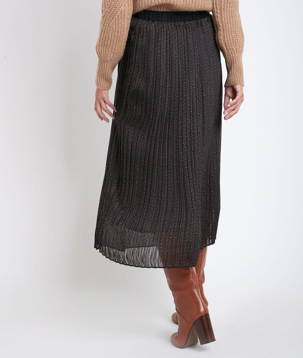 Bulle pleated maxi skirt black.