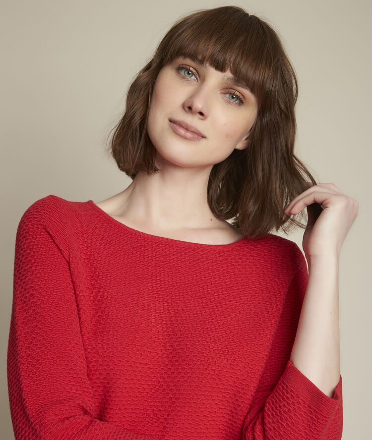 Delta grenadine boatneck jumper strawberry.