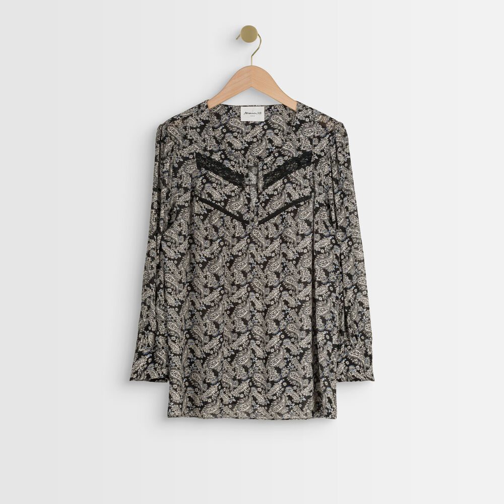 Juan printed blouse noir.