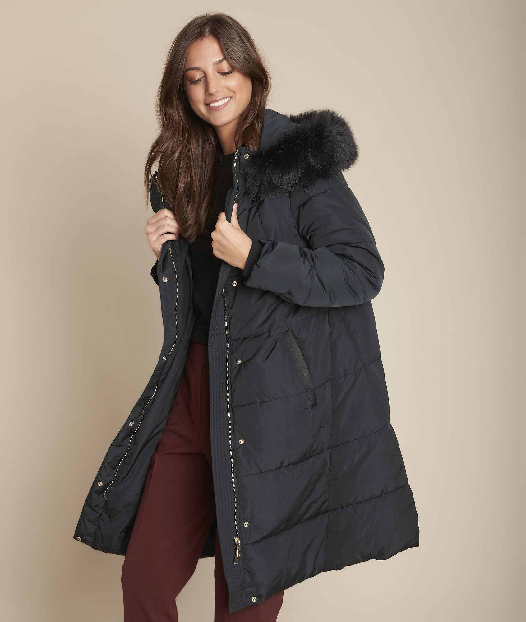 long black down coat