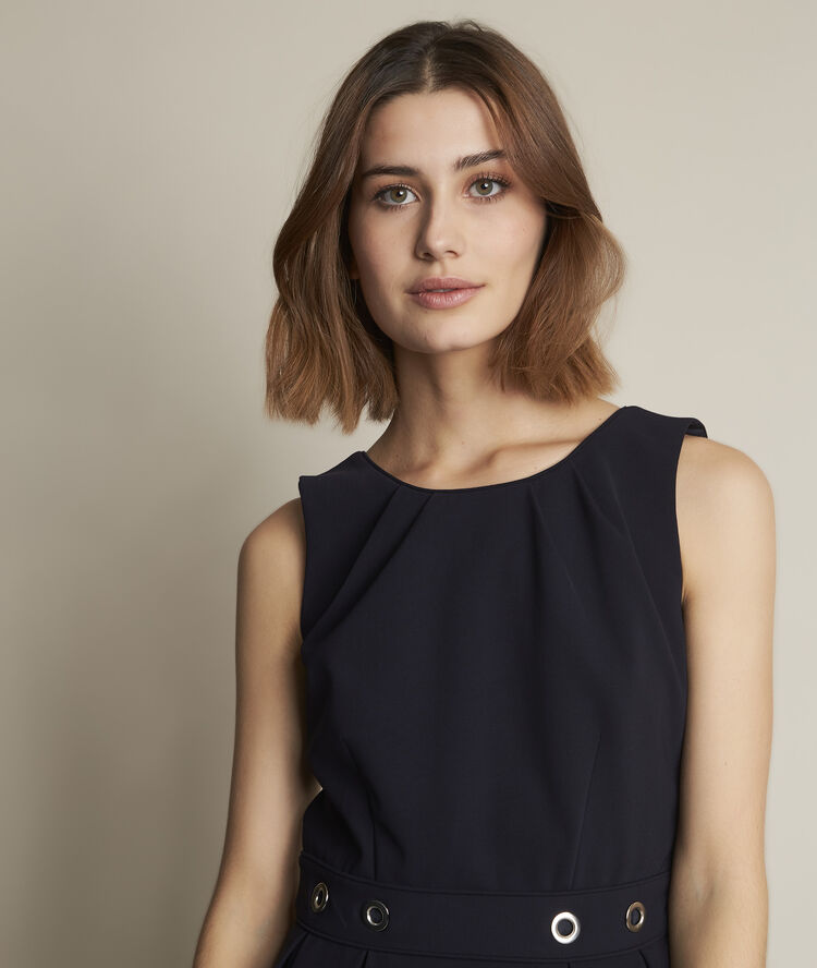 Camille navy corolla dress navy blue.