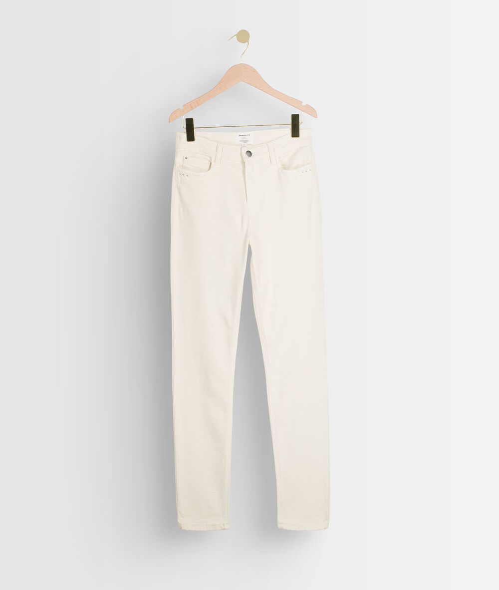 The iconic suzy slim-fit jeans in fawn-coloured recycled cotton mastic.
