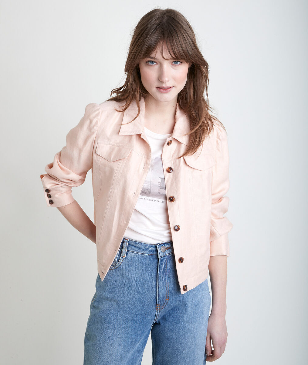 PASSION peach linen jacket | 1-2-3 PASSION peach linen jacket PhotoZ | 1-2-3