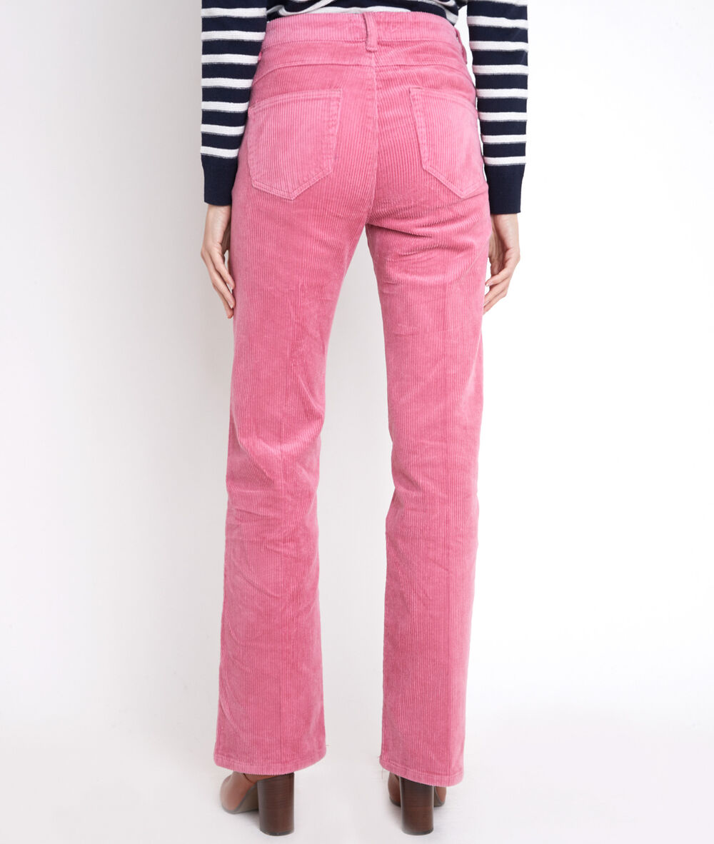 Fidji pink velvet wide-leg trousers rose.