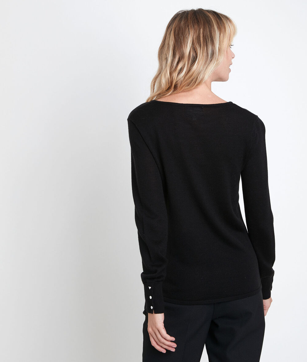 Remix wool blend pullover noir.