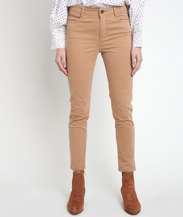 The iconic sultan havana slim-fit cotton satin trousers havana brown.