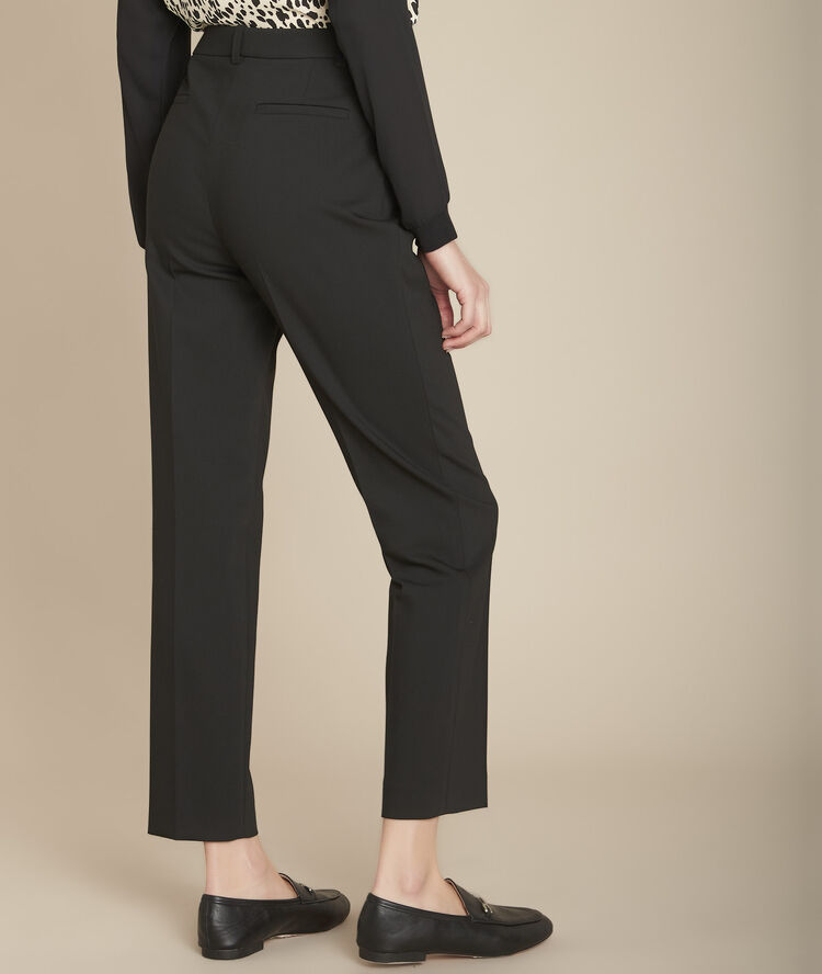 Elypse black straight-leg trousers black.