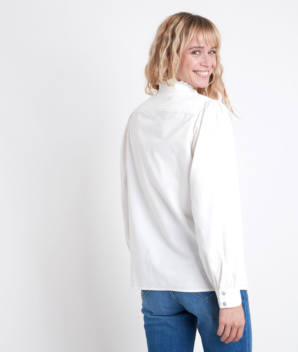 Jeraldine ecru corduroy shirt ecru.