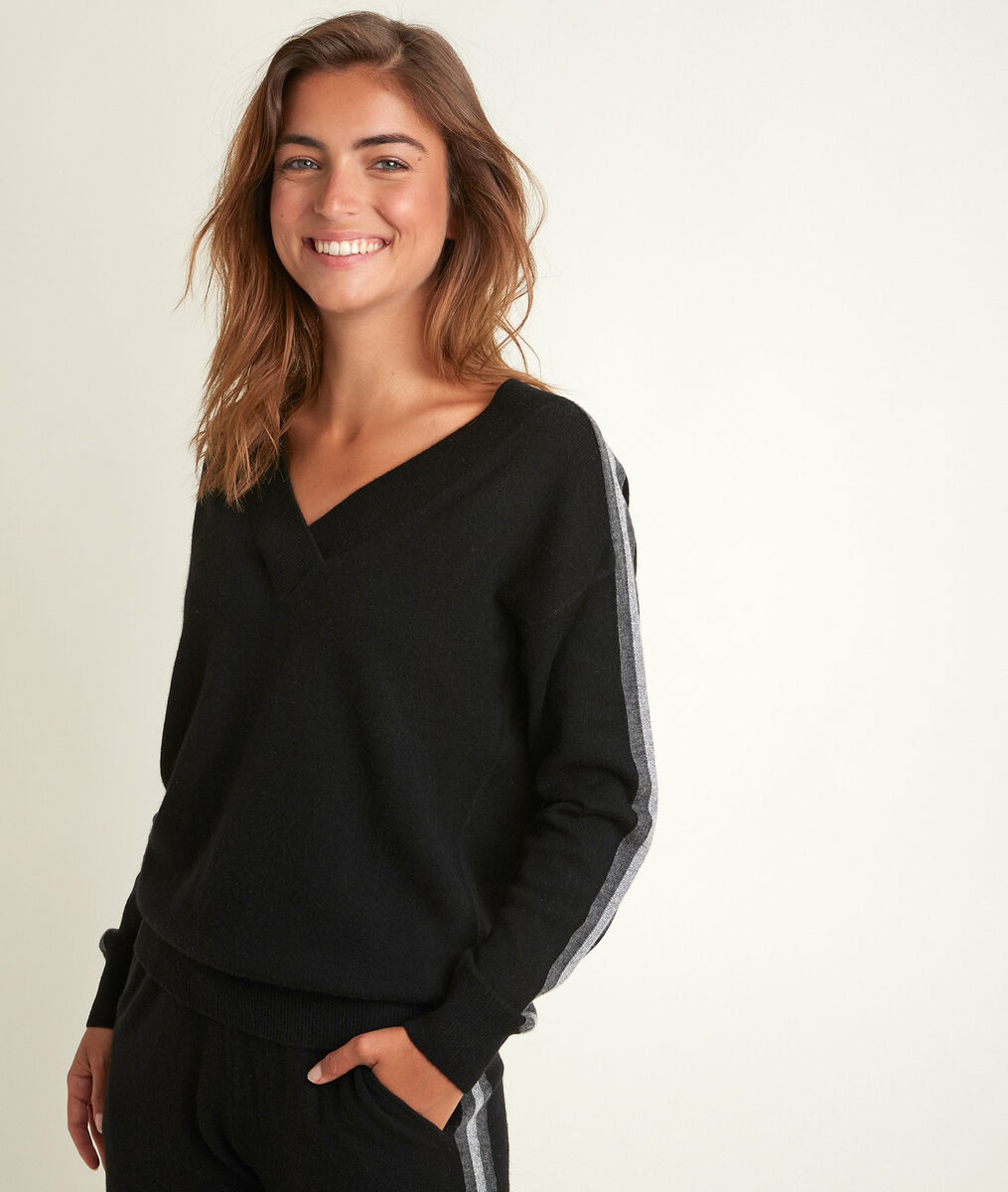 Romy brown wool and cashmere pullover | 1-2-3 Romy brown wool and cashmere pullover PhotoZ | 1-2-3