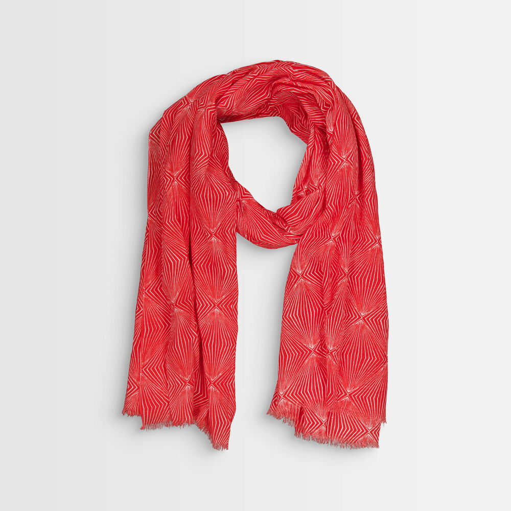 Beth printed cotton scarf goyave.