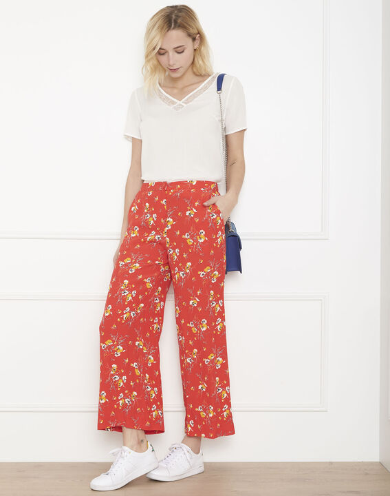 Gigi red loose-fitting floral print trousers | 1-2-3 Gigi red loose-fitting floral print trousers PhotoZ | 1-2-3