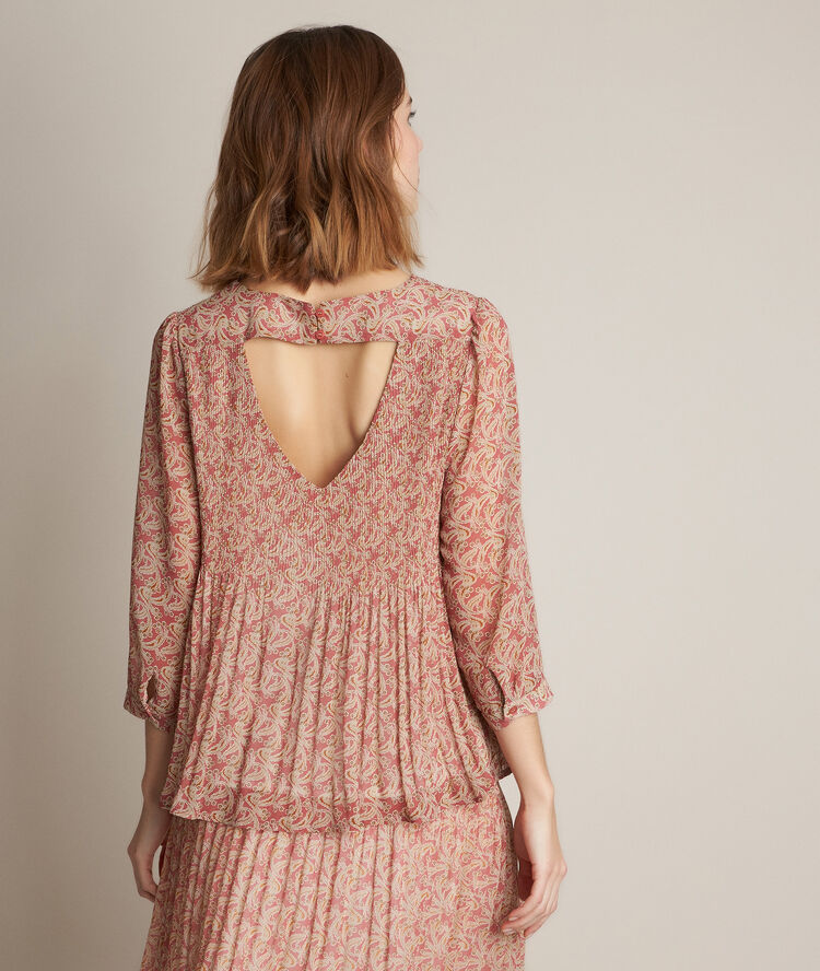 Elicia printed blouse cherry red.