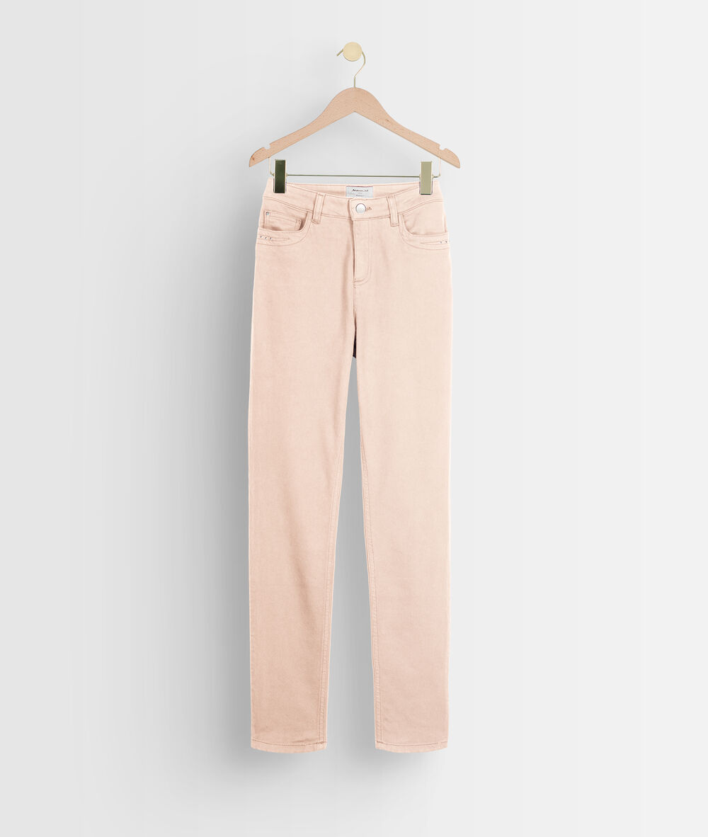 The iconic suzy slim-fit jeans in peach-coloured recycled cotton peche.