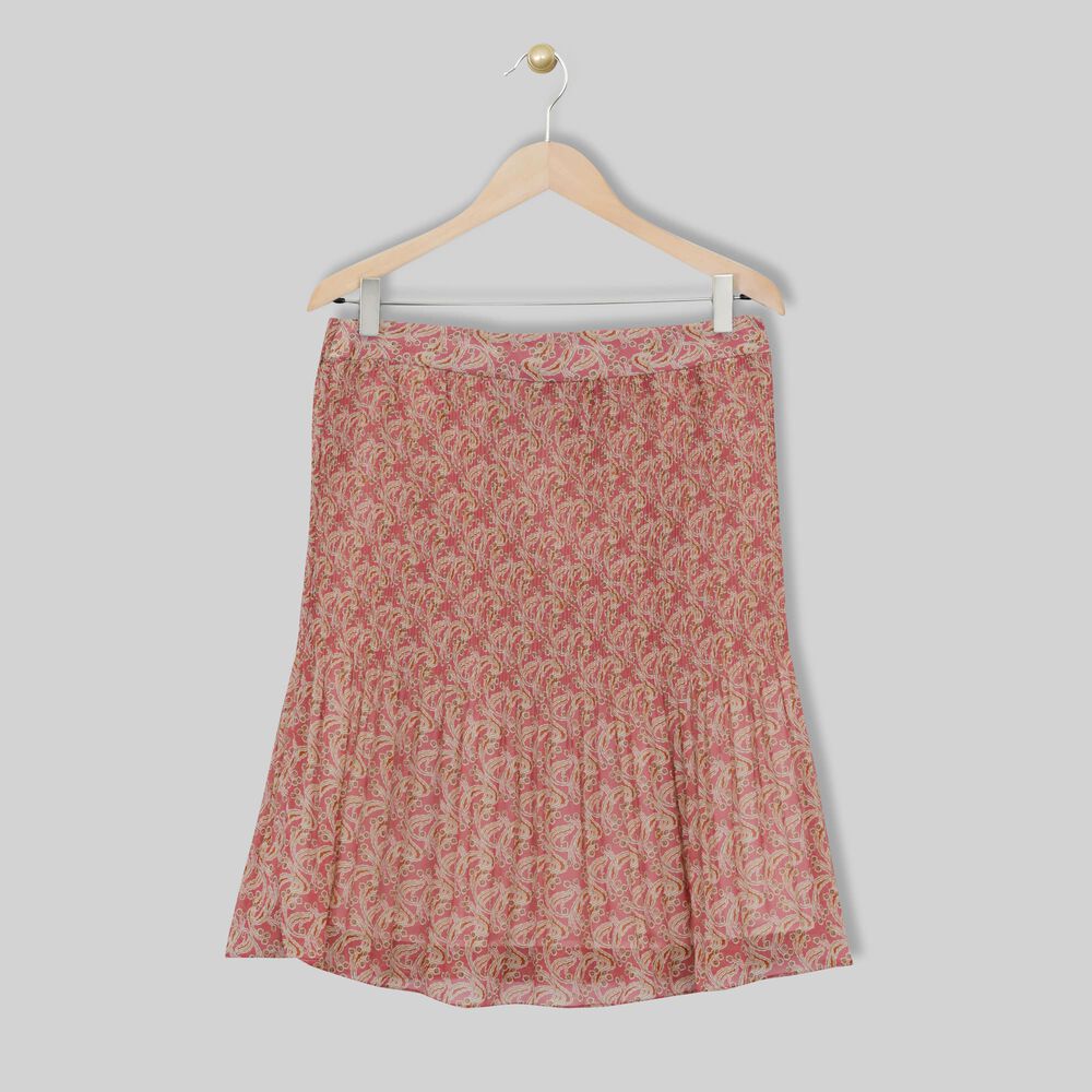 Belem printed pleated skirt cherry red.