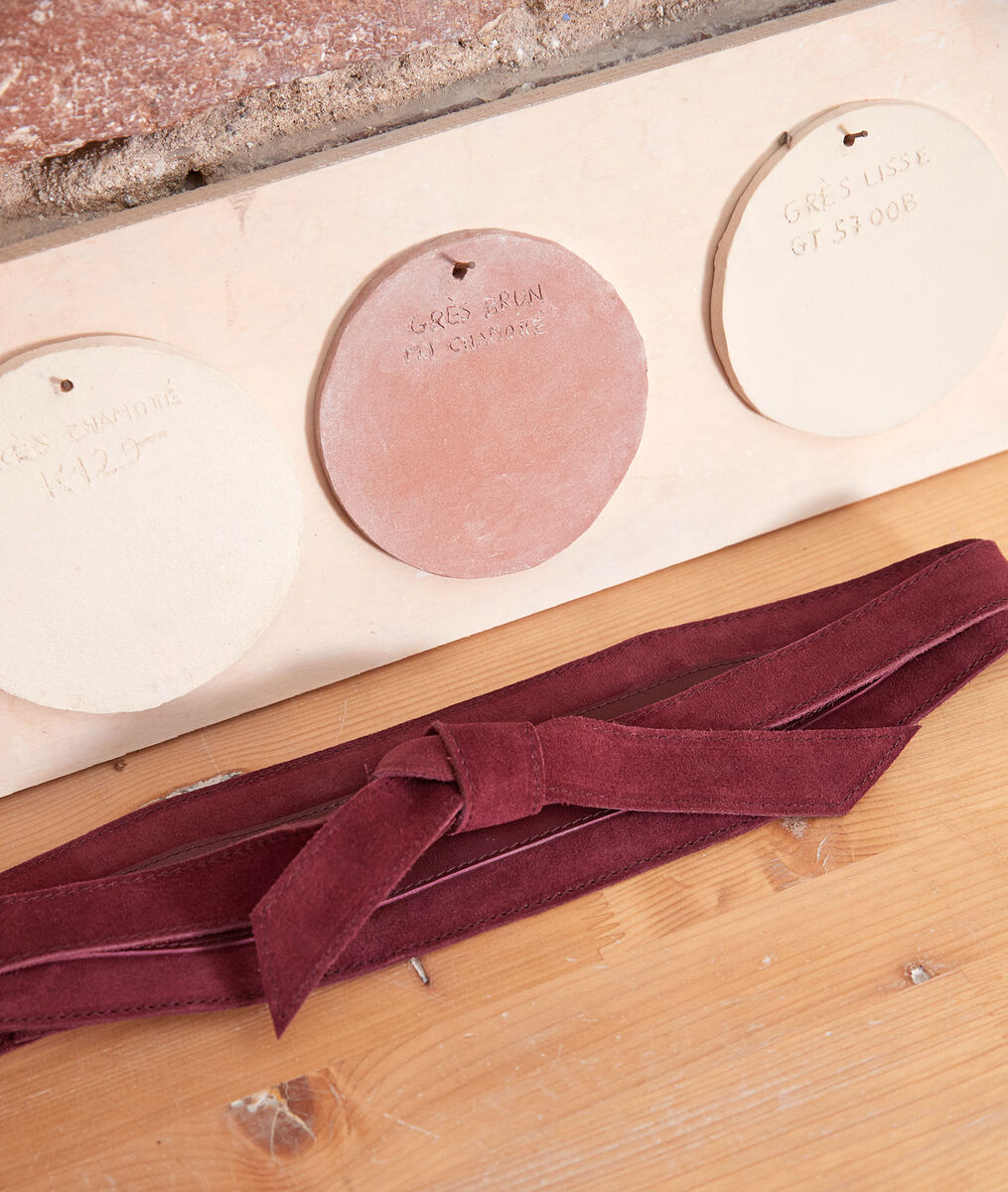 Eddy wide garnet-coloured leather belt | 1-2-3 Eddy wide garnet-coloured leather belt PhotoZ | 1-2-3