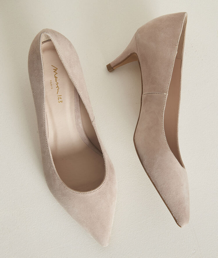 Lili nude leather high heels nude.