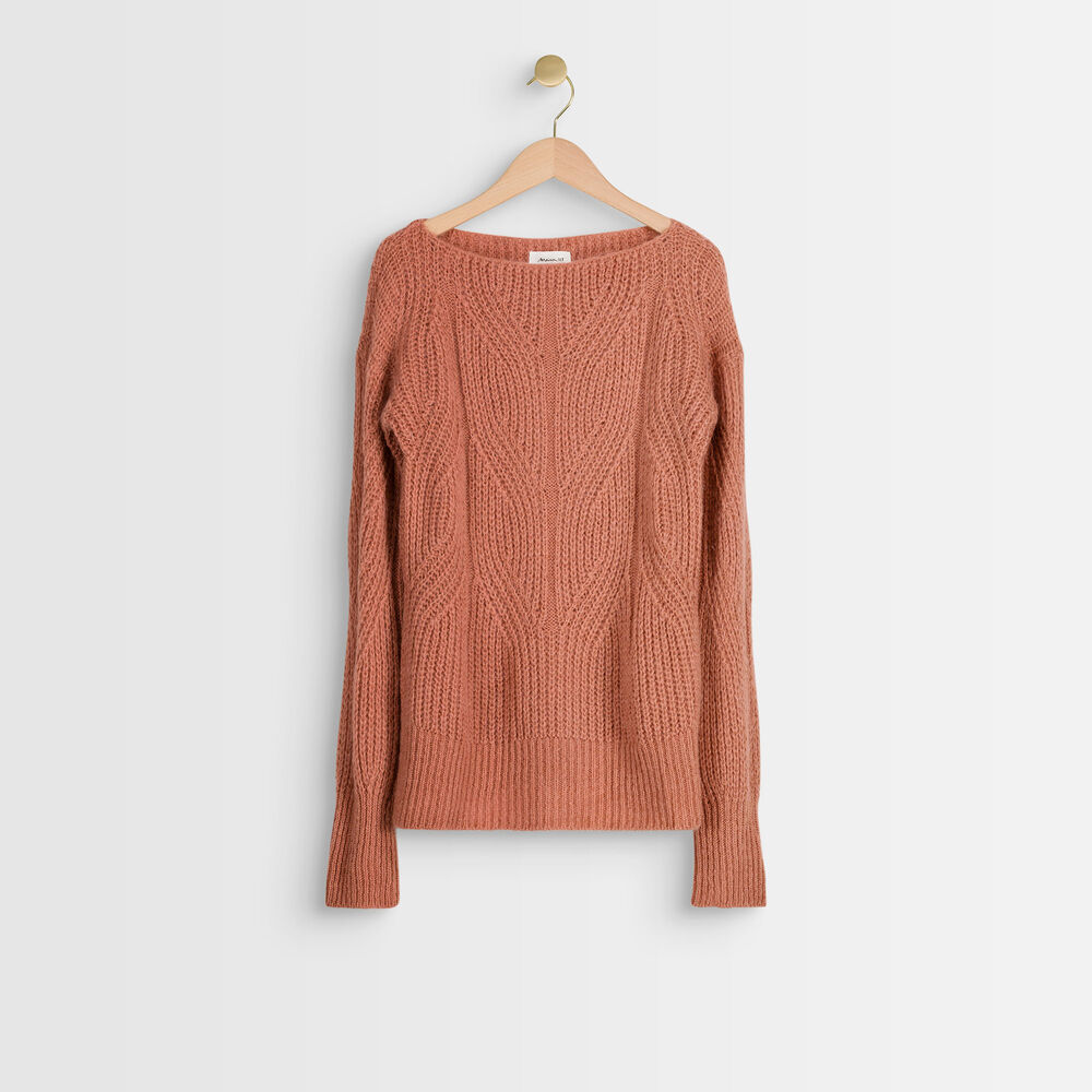 Rain mohair blend pullover blush.