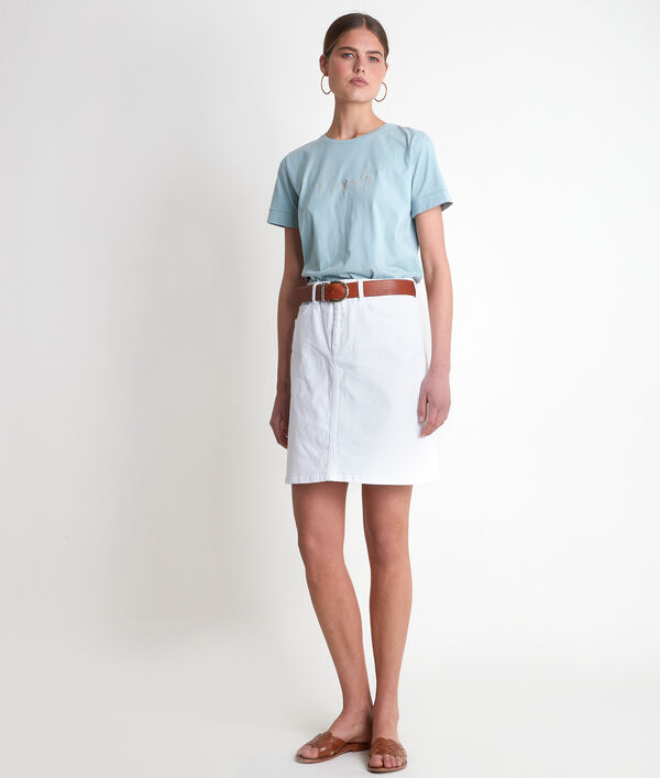 Etoile Ecru Denim Skirt Women Maison 123