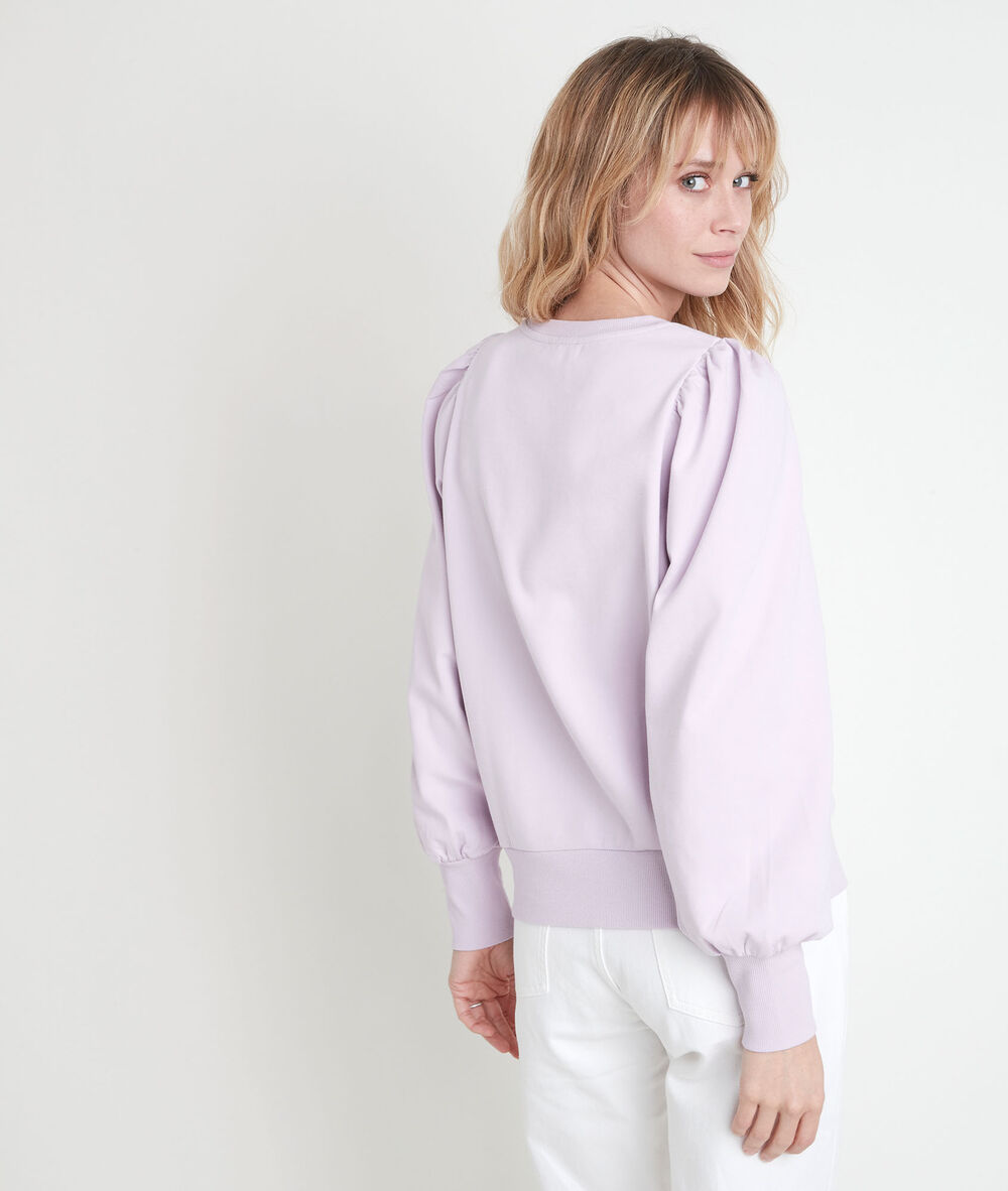 Divao mauve sweater with shoulder pads mauve pâle.