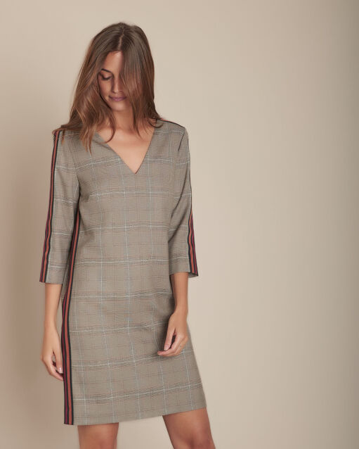 Ina Prince of Wales check print shift dress (1) - Maison 123