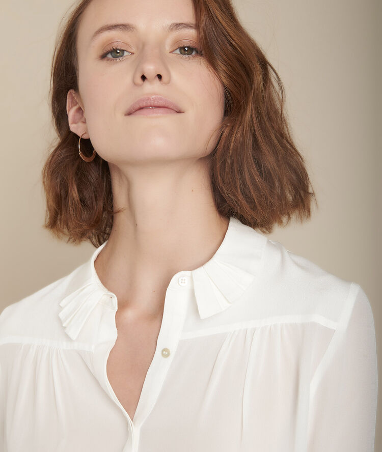 Maria ecru silk blouse ecru.