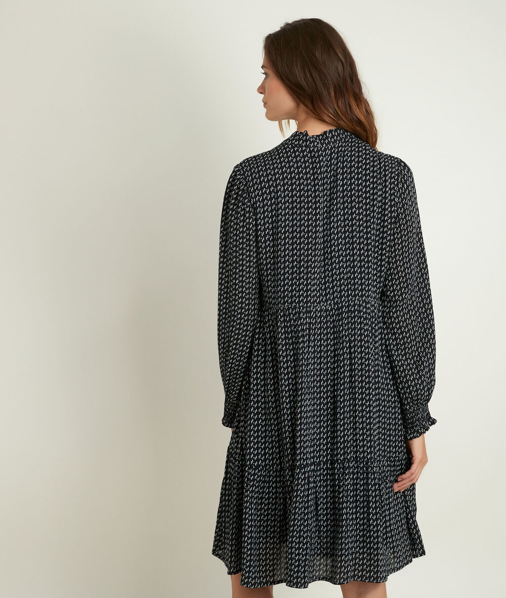 Nikki printed dress noir.