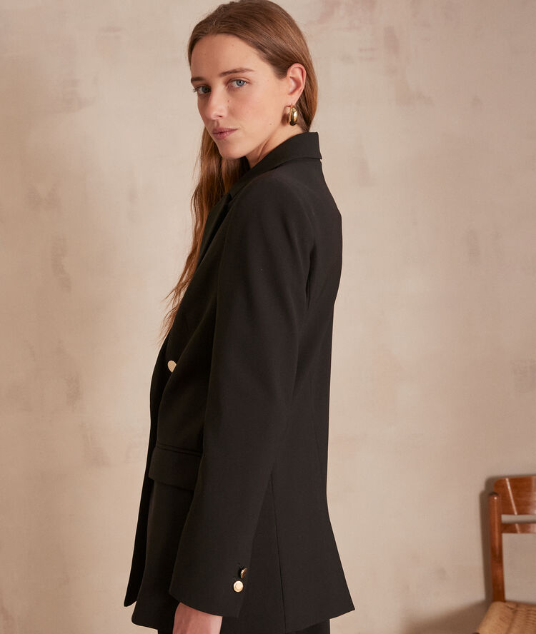Florine microfibre cross-over jacket black.