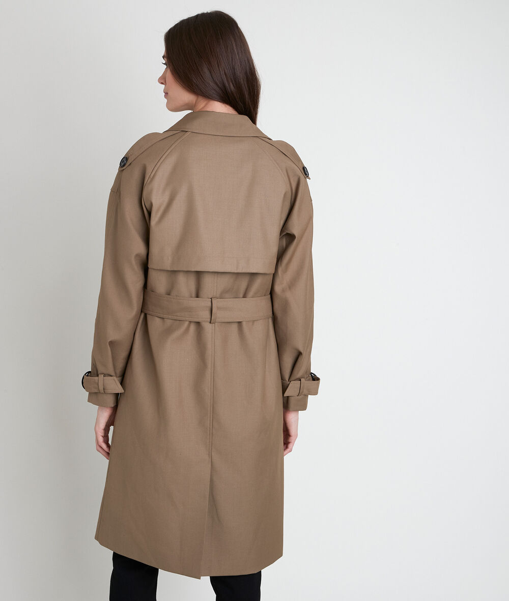 Victoria beige 3/4-length trench coat beige.