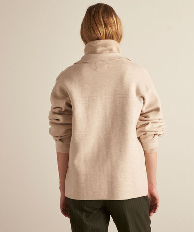 Brooke beige EcoVero knitted overshirt PhotoZ | 1-2-3