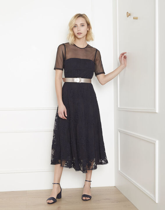 Hester navy lace and tulle dress | 1-2-3 Hester navy lace and tulle dress PhotoZ | 1-2-3