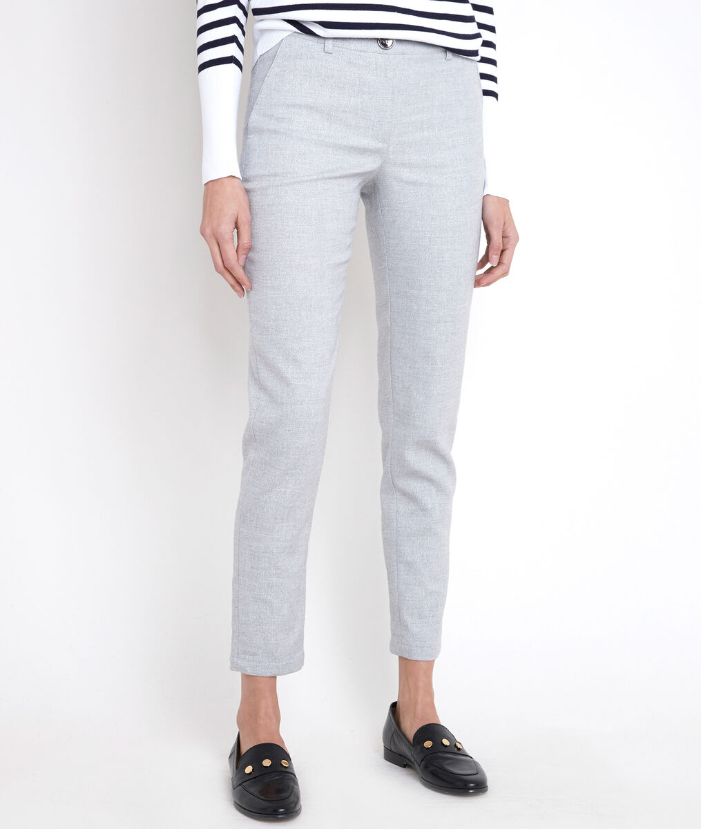 MEI grey lurex cigarette trousers | 1-2-3 MEI grey lurex cigarette trousers PhotoZ | 1-2-3