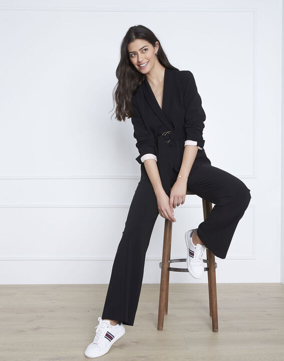 Fanny black jacket with golden belt | 1-2-3 Fanny black jacket with golden belt PhotoZ | 1-2-3