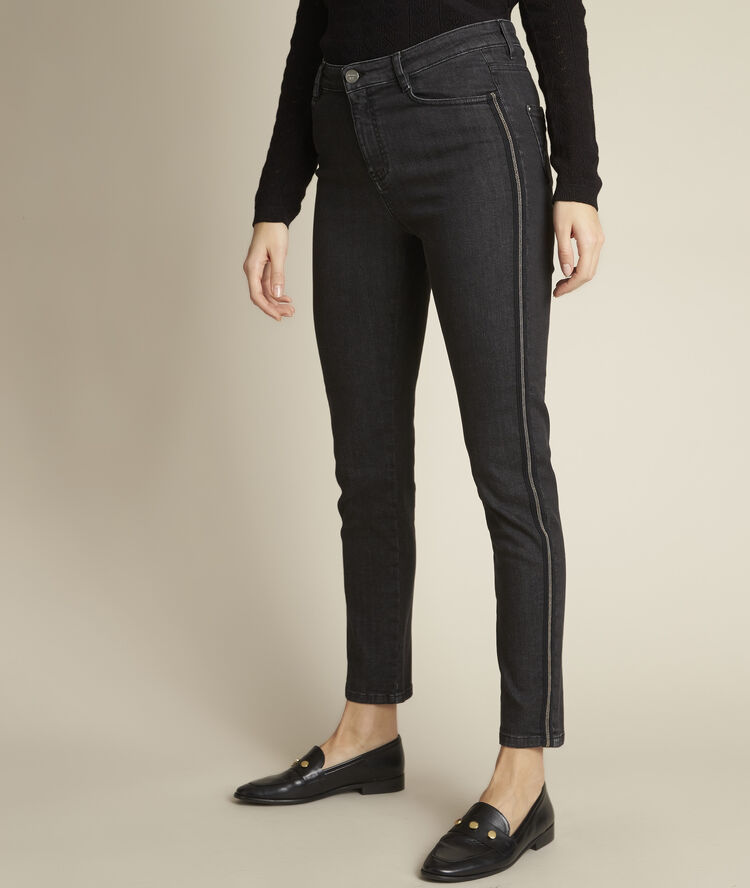Alicia slim-fit black jeans black.