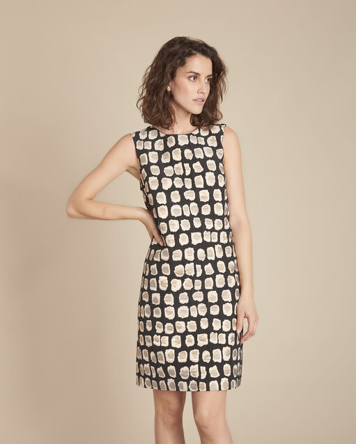 Rosa short black dress with sequins and embroidery (1) - Maison 123