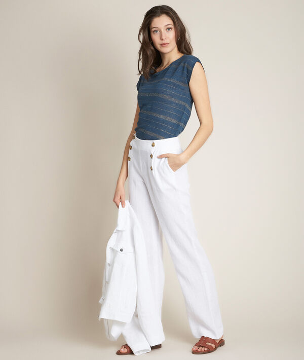 REbus striped linen T-shirt | 1-2-3 REbus striped linen T-shirt PhotoZ | 1-2-3
