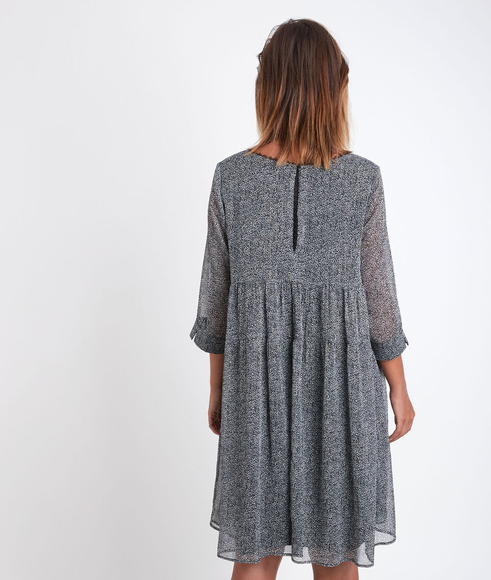 Noce lurex printed dress anthracite.