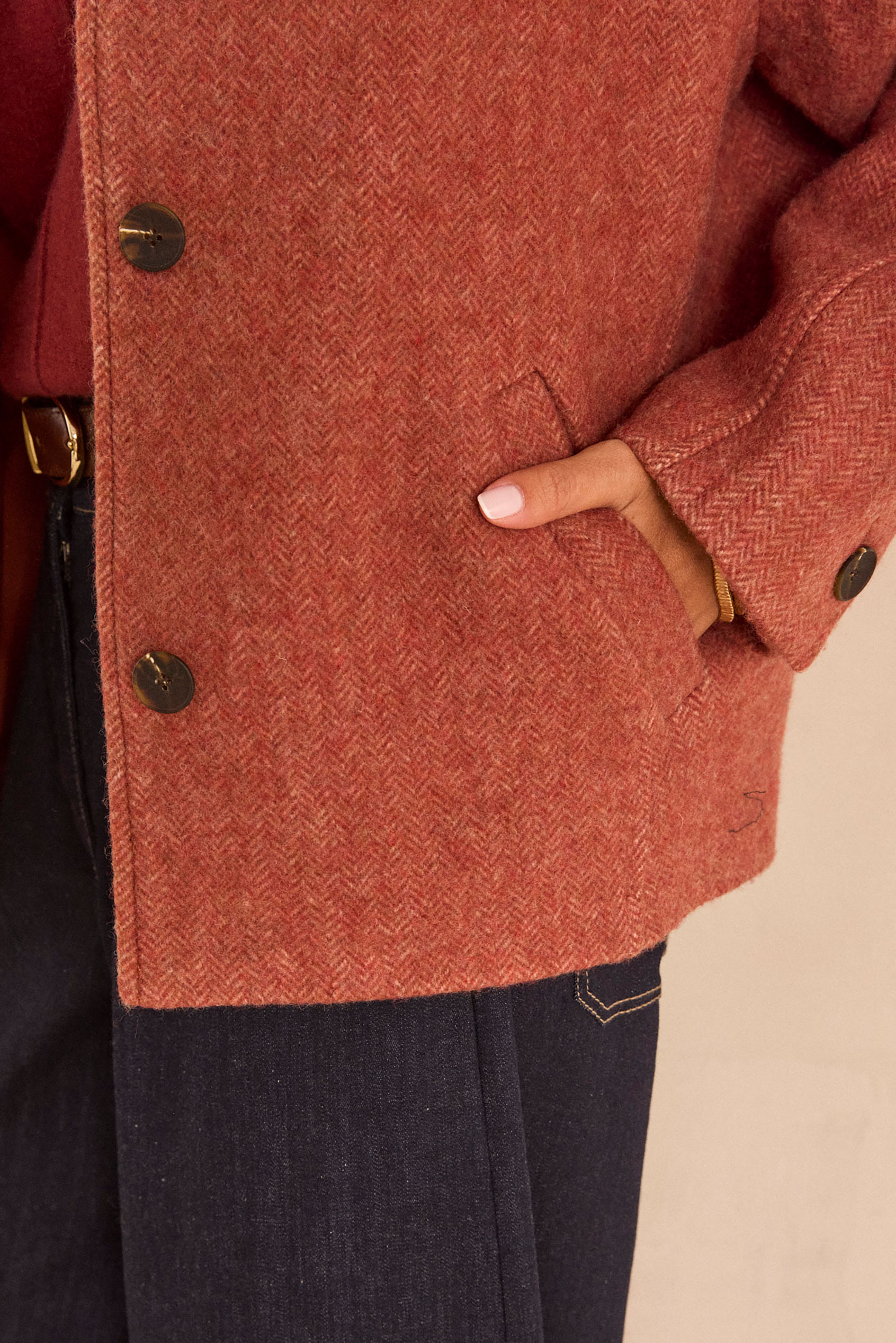 Long sleeve wool blend coat DUSTIN woman | PAPRIKA | Maison 123