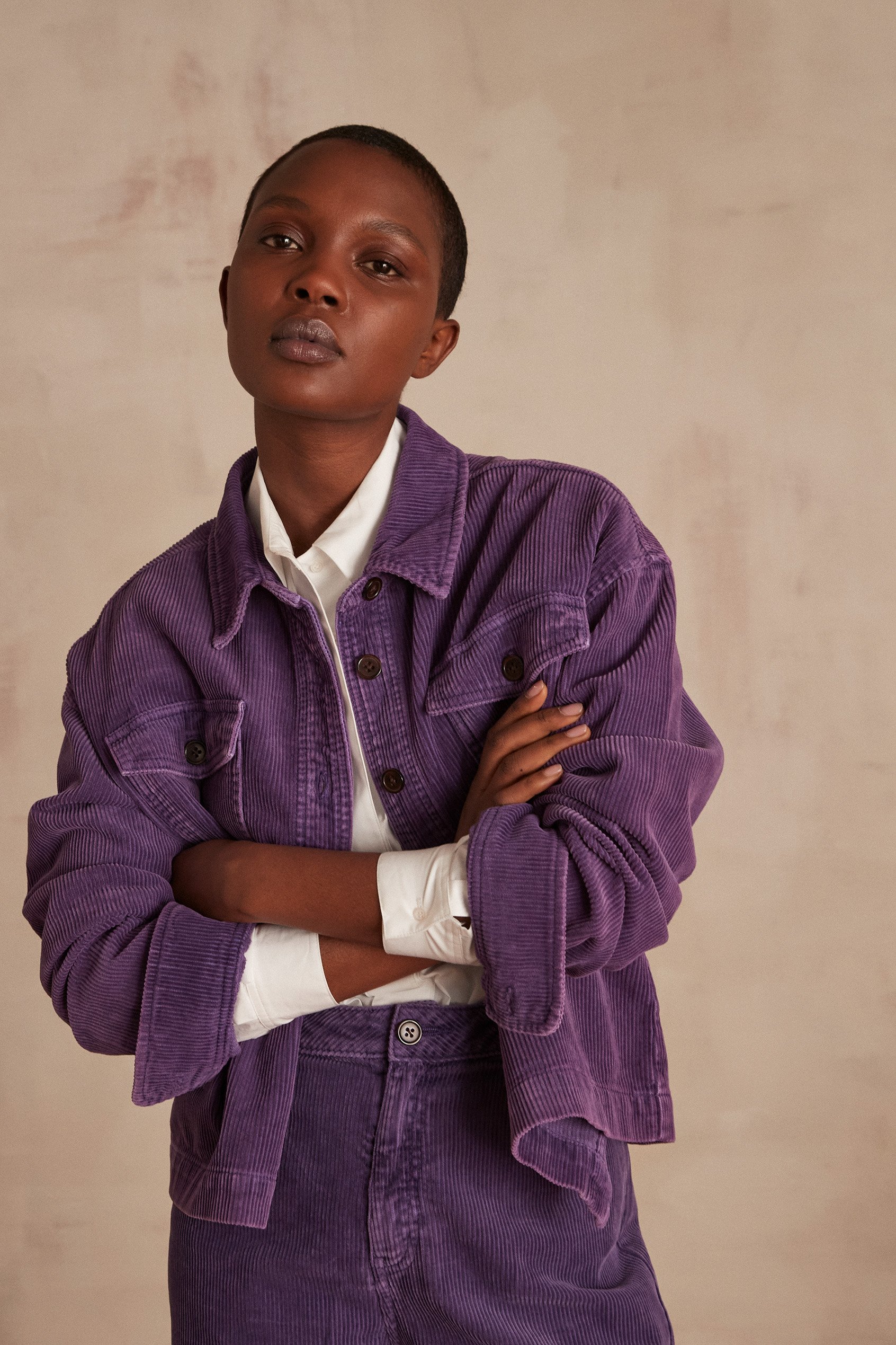 Purple corduroy jacket on sale womens