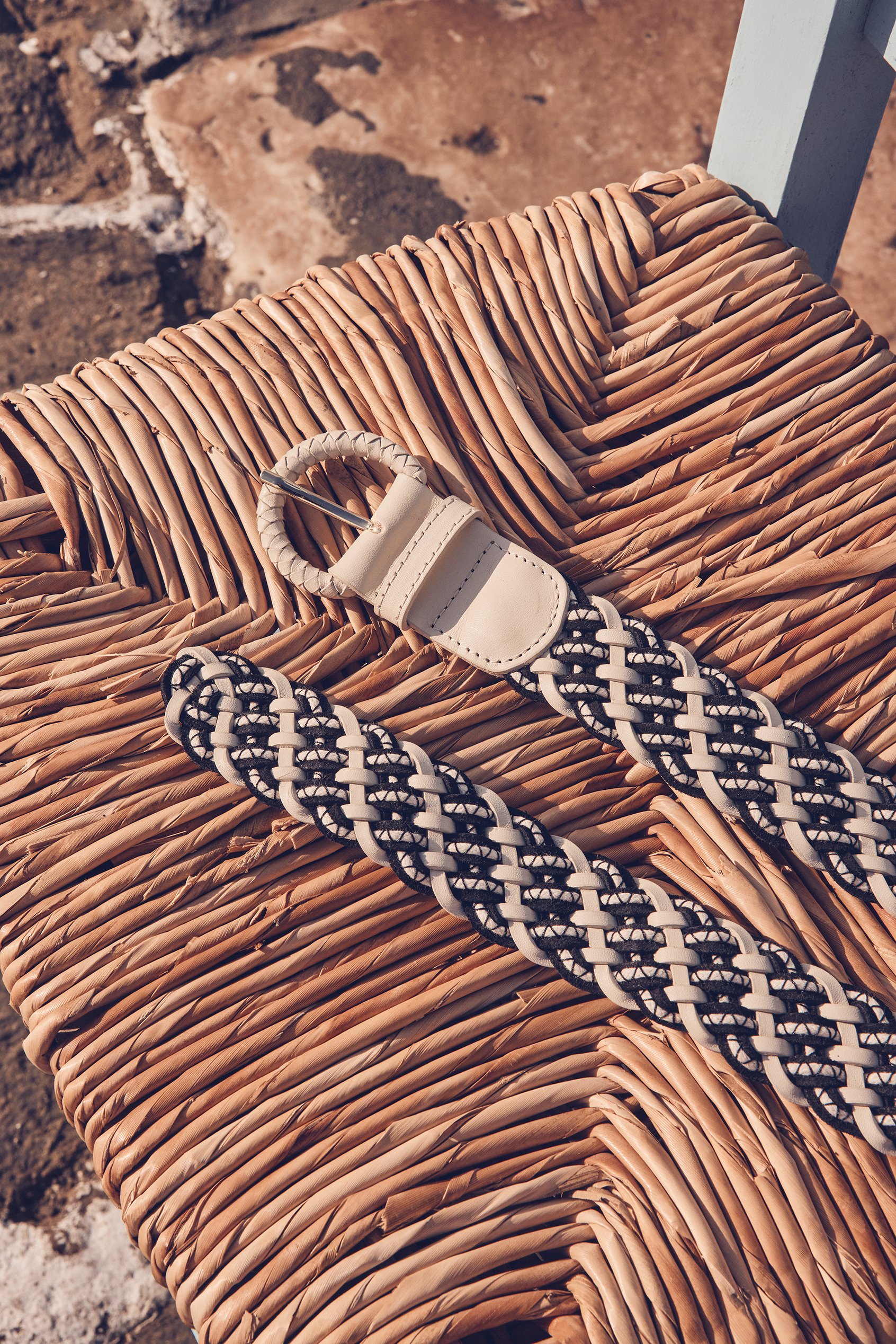 小物 Vintage Braid Design Spangles Belt Victory Braided Belt woman | BLACK | Maison 123