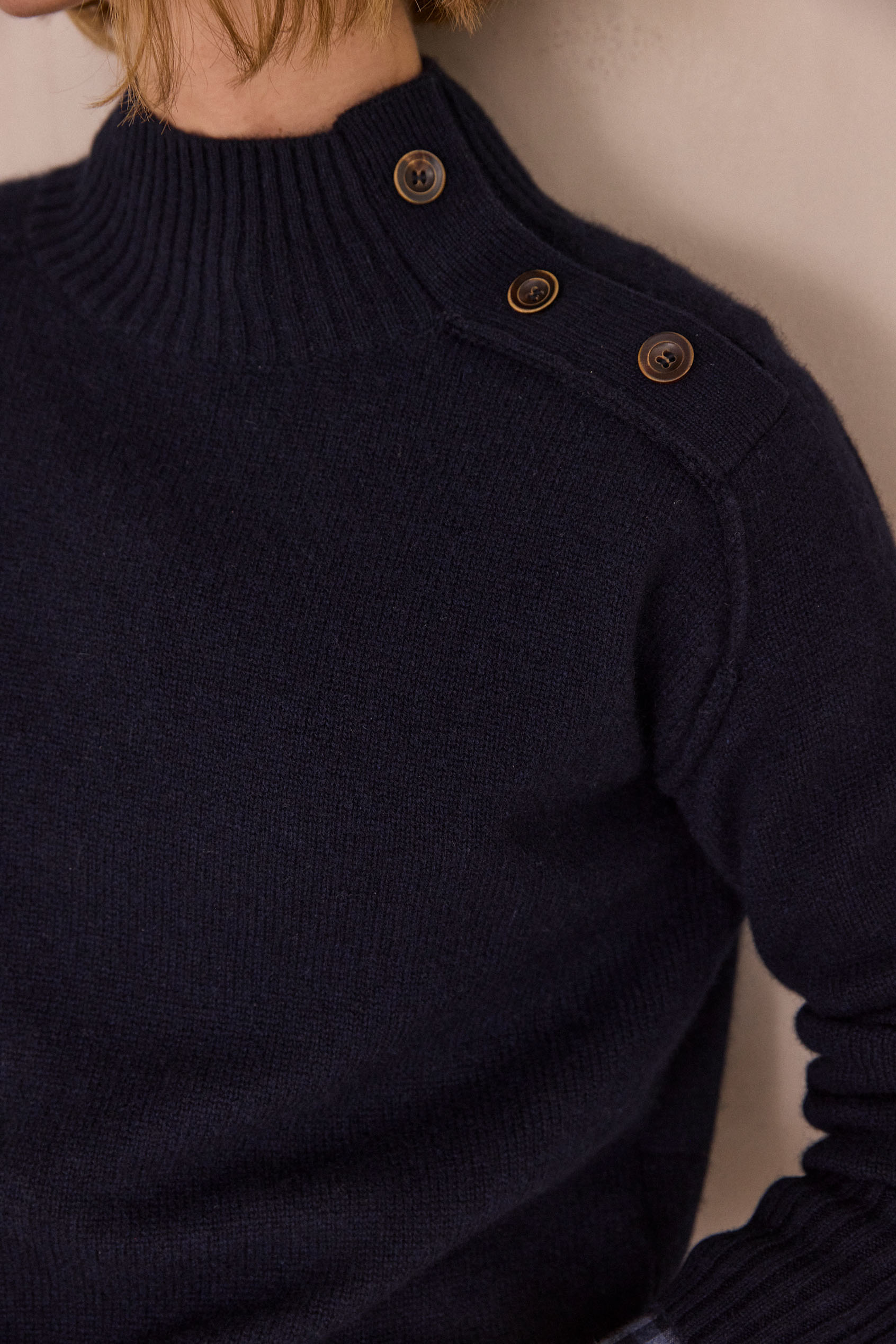 BRADLEY 4-ply 100% cashmere high-neck sweater woman | PRIMROSE