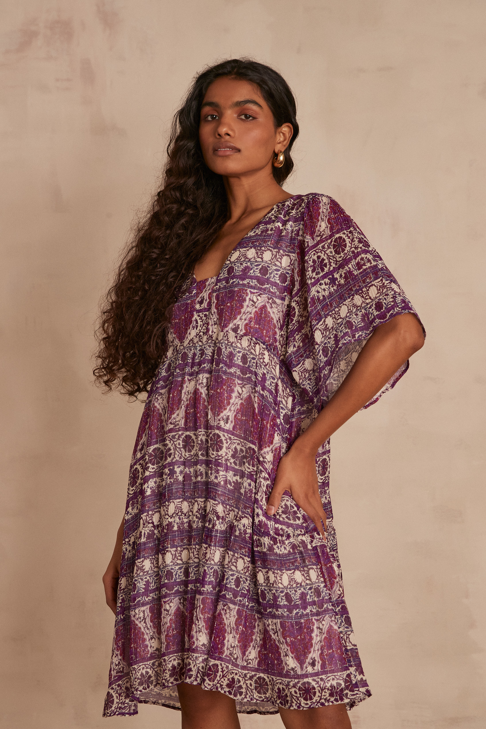 Purple fleischman hippy dress