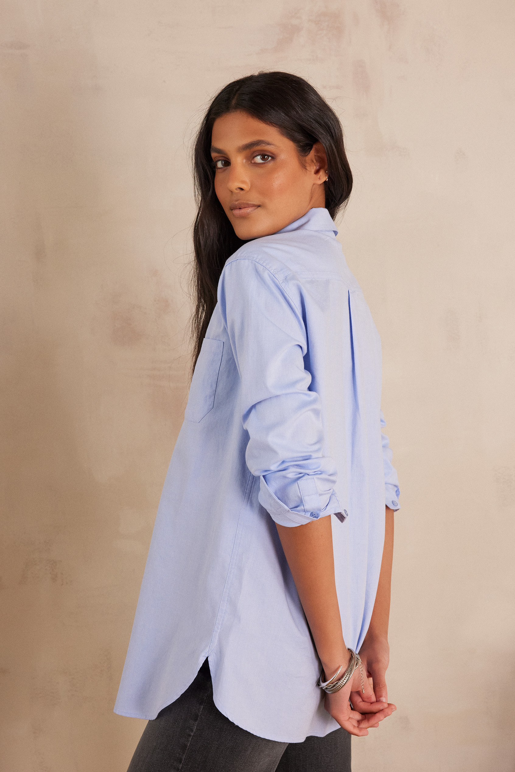 THOMAS cotton shirt woman | CHAMBRAY BLUE | Maison 123