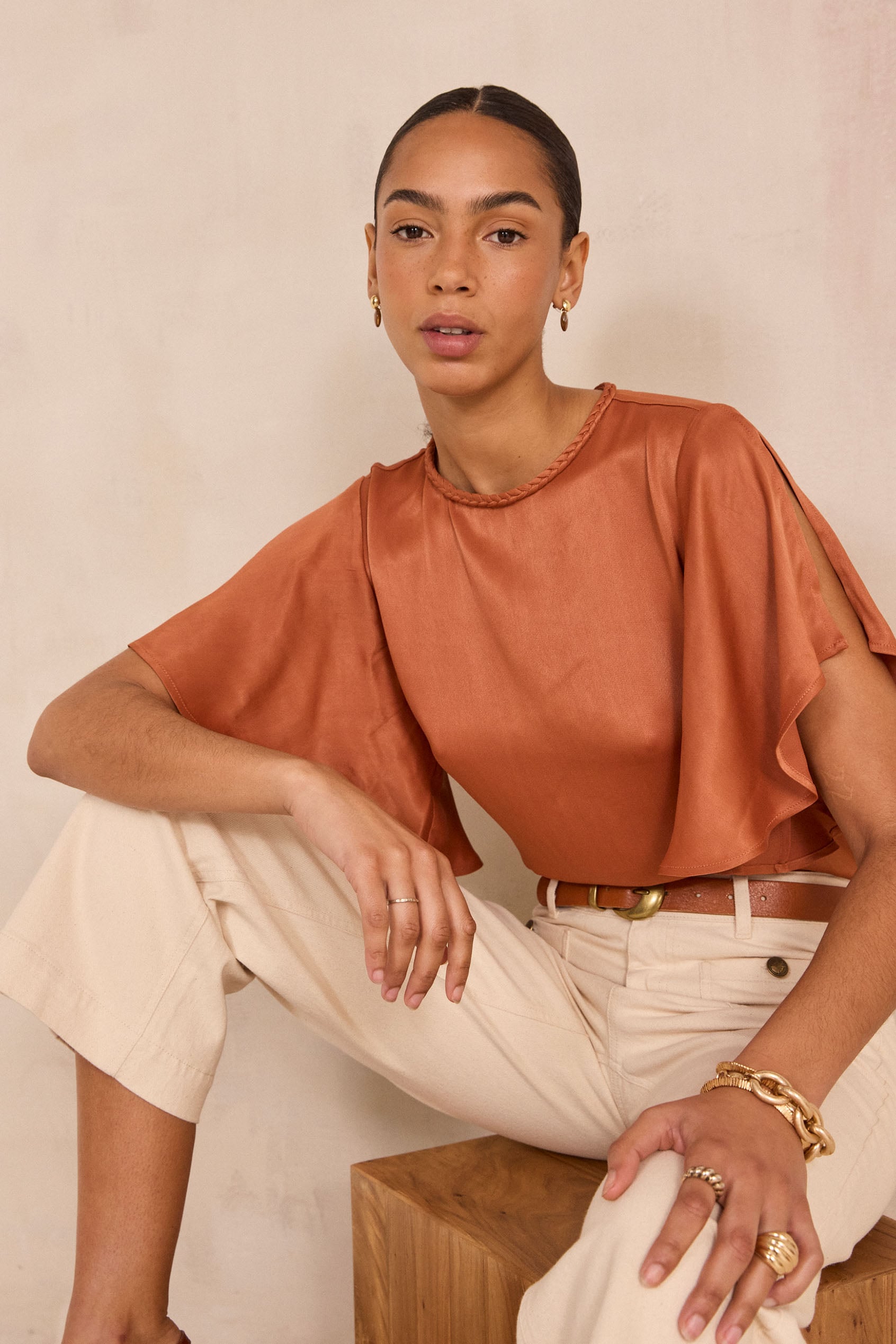 DAREN ruffled sleeve blouse woman | Tomettes | Maison 123