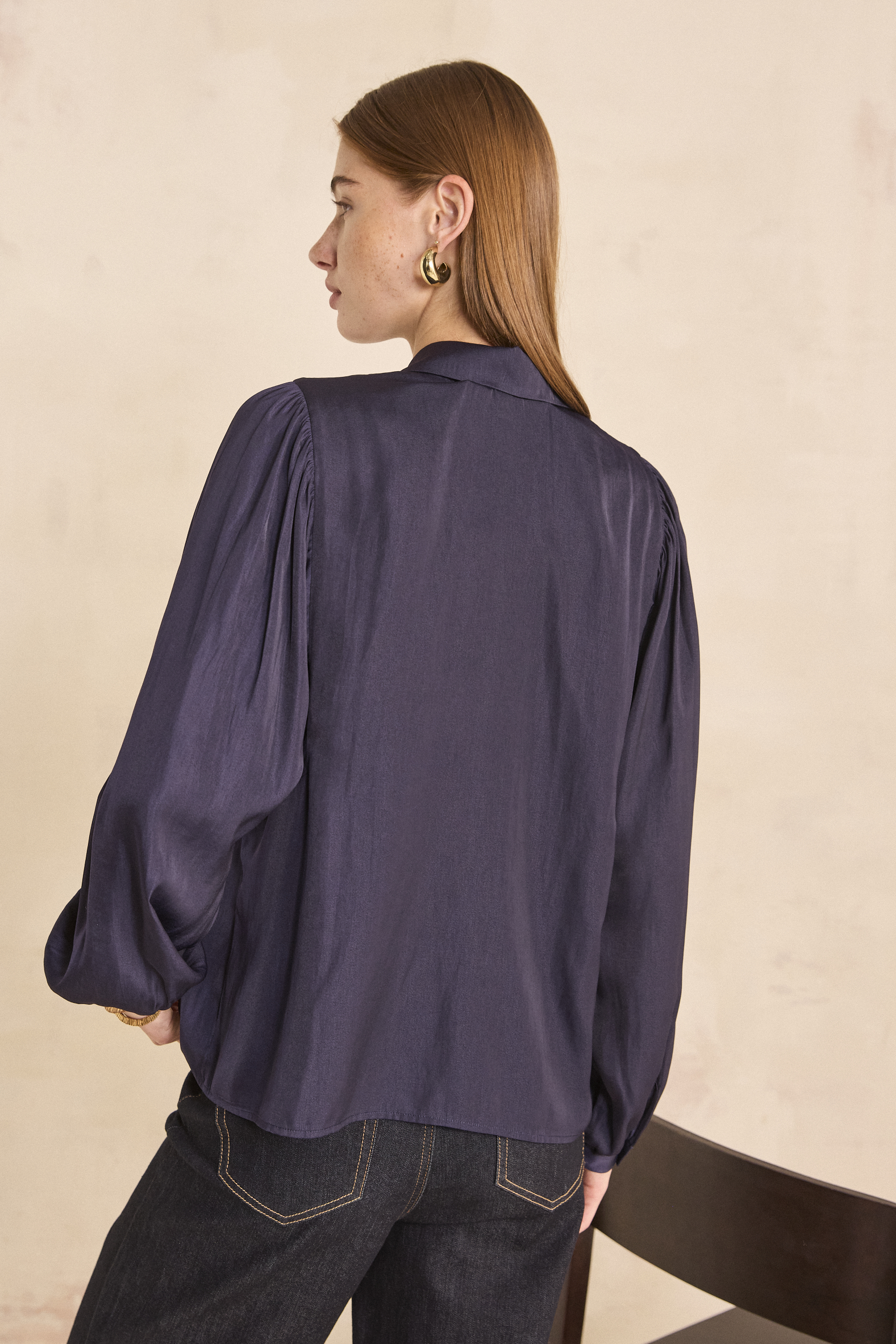 Satin blouse MARION woman | MARINE | Maison 123