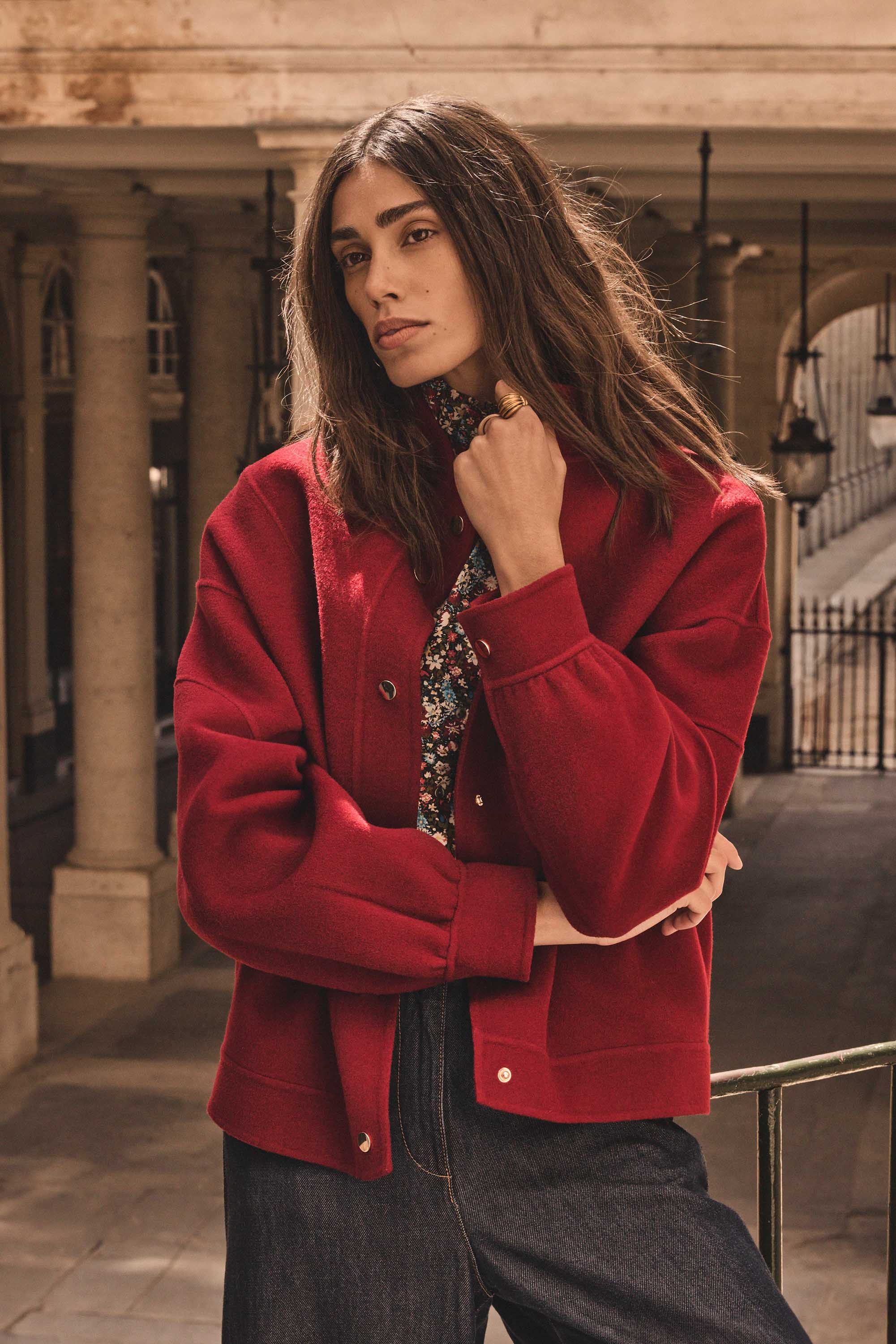 CHRIS blended wool jacket woman | RED | Maison 123